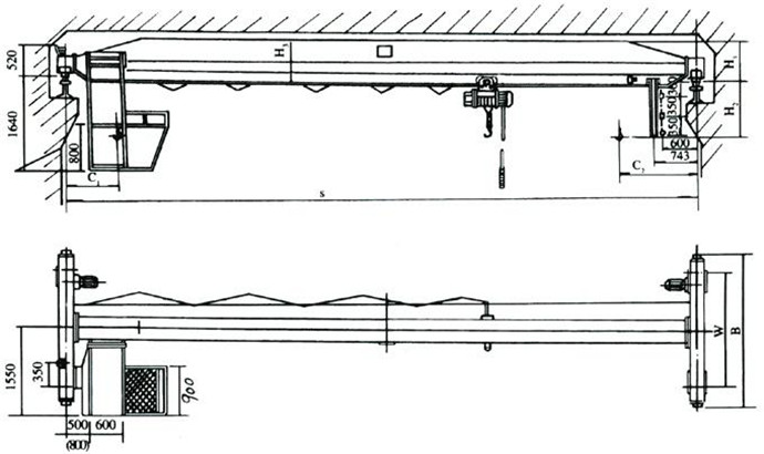 LD型单梁行车结构图