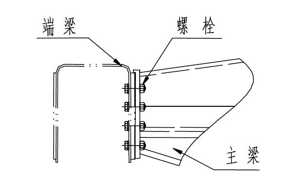 单梁行车主梁和端梁连接图