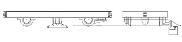 侧滑触线电动轨道平车结构图