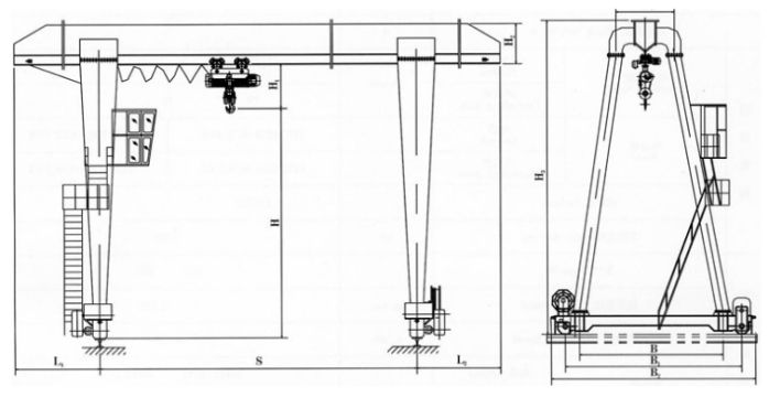 鹤式起重机结构简图图片